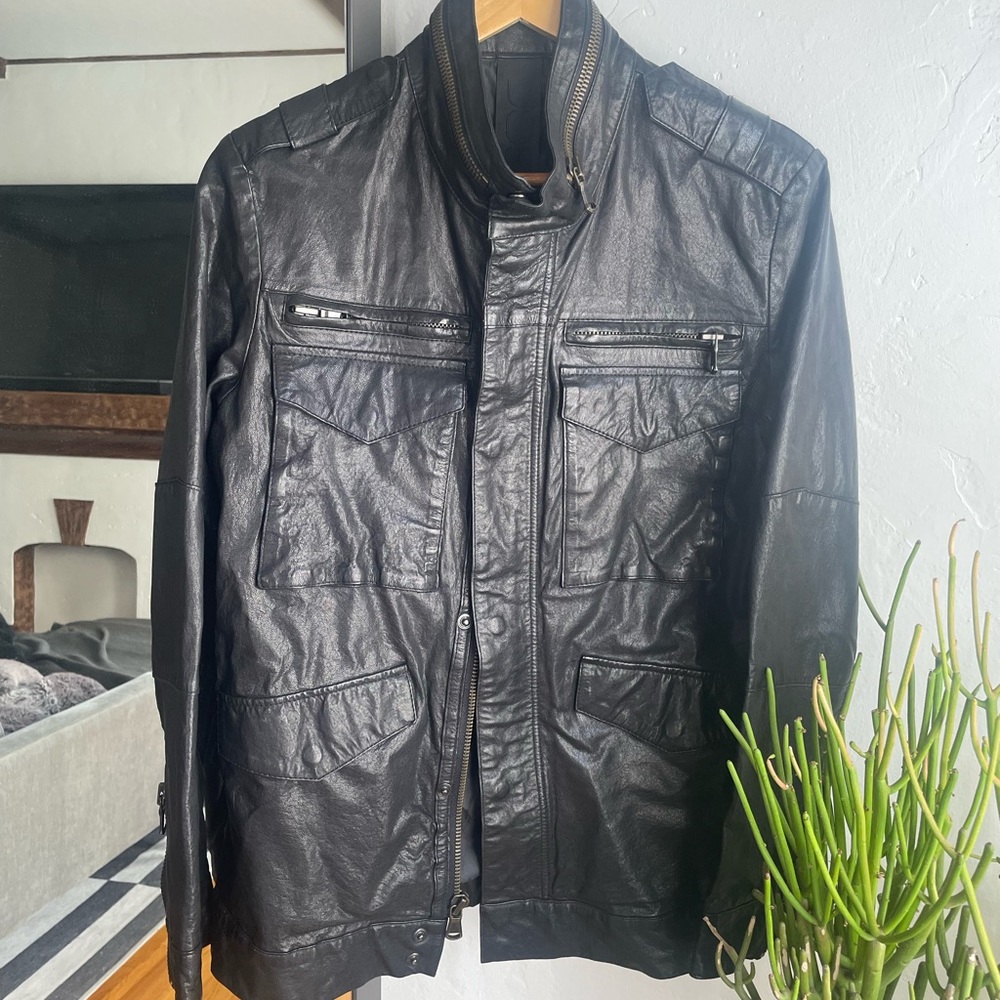 Men’s Joe’s Jeans Jerome Leather Jacket. Size Small